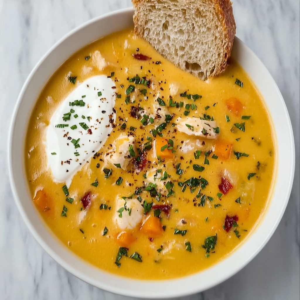 Creamy Chicken Butternut Soup Recipe - Recipe Image
