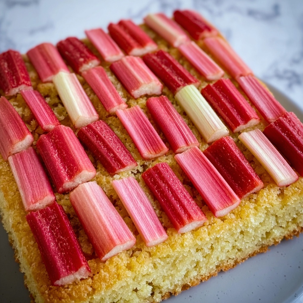 Rhubarb Cornmeal Cake Recipe - Recipe Image