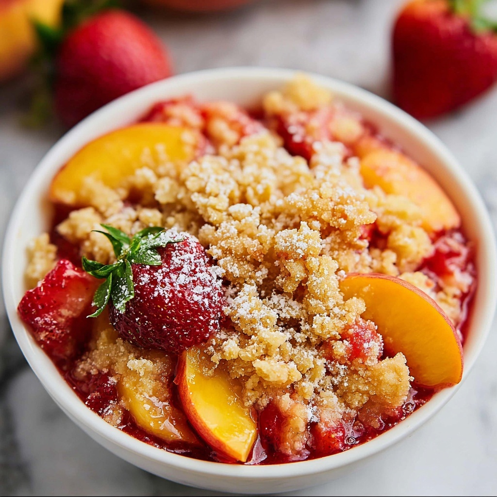 Strawberry Peach Crisp Dessert Recipe - Recipe Image
