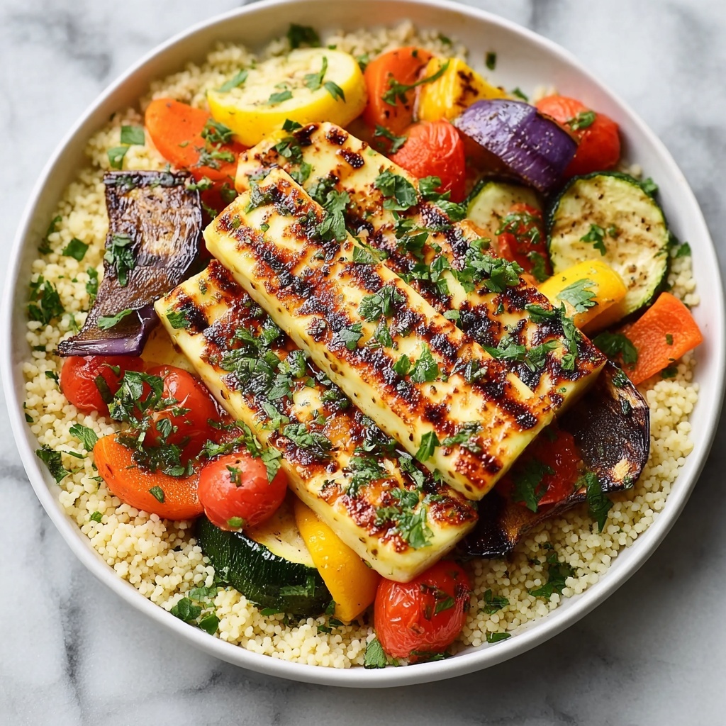 Griddled Vegetables and Halloumi with Couscous Recipe - Recipe Image