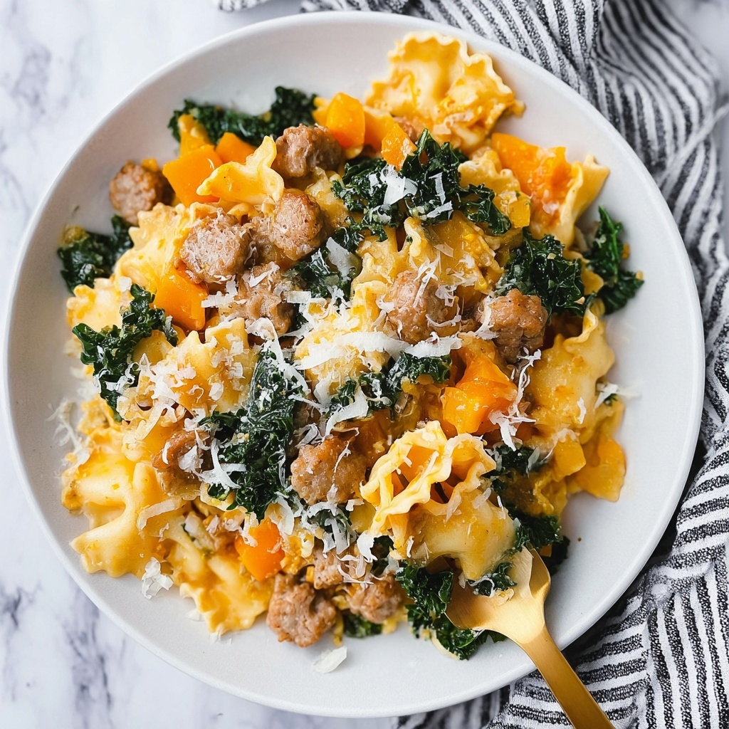 Butternut Squash Sausage Pasta Recipe - Recipe Image