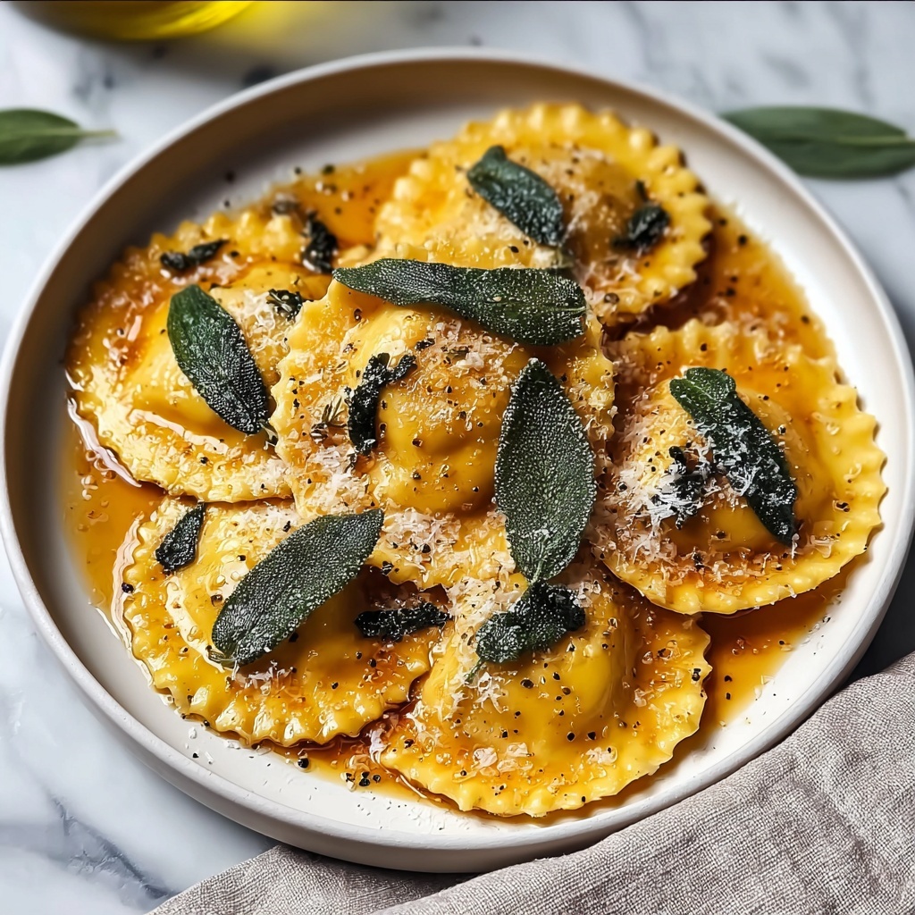 Butternut Squash Ravioli with Brown Butter Sage Sauce Recipe - Recipe Image