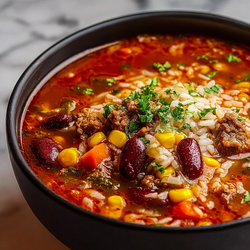 Mexican Beef and Rice Soup Recipe - Recipe Image