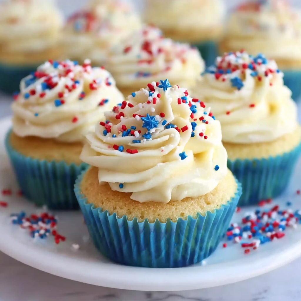Festive Fourth of July Cupcakes Recipe - Recipe Image