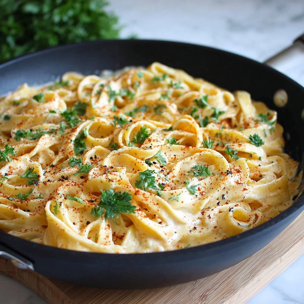 Creamy Red Pepper Alfredo Sauce: A Delicious Twist on Classic Pasta Dishes Recipe - Recipe Image