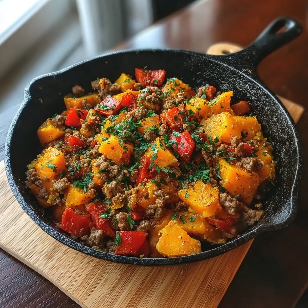 Ground Turkey and Sweet Potato Skillet Delight Recipe - Recipe Image