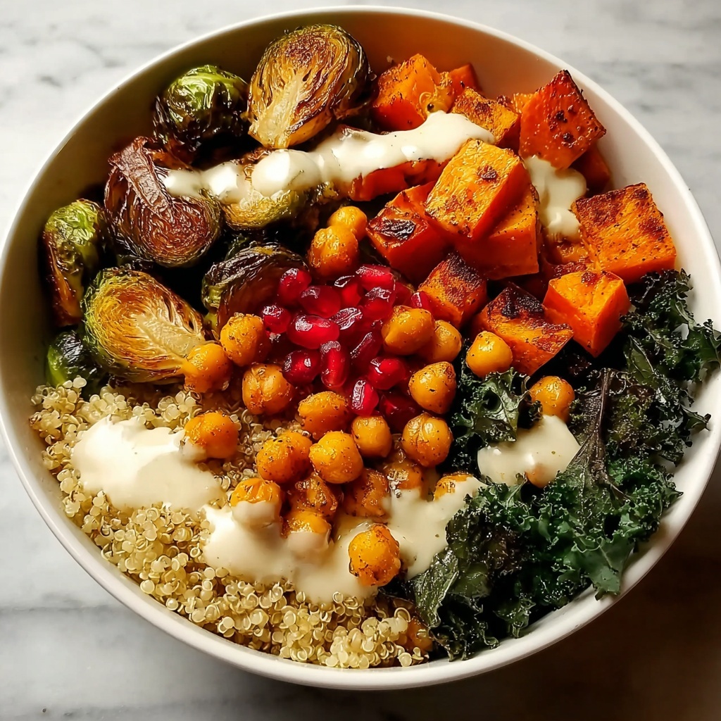 Autumn Harvest Buddha Bowl with Tahini Dressing Recipe - Recipe Image