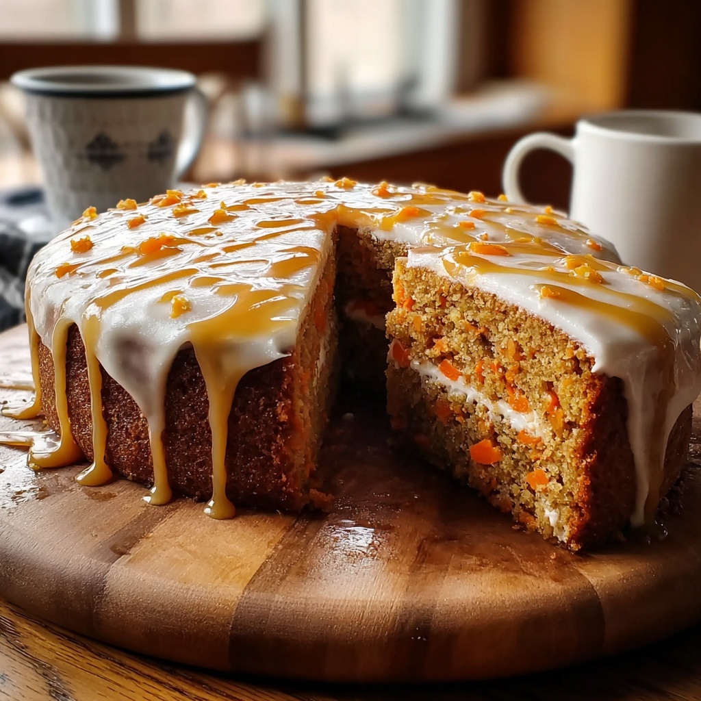 Sticky Maple Carrot Cake with Cinnamon Drizzle Recipe - Recipe Image
