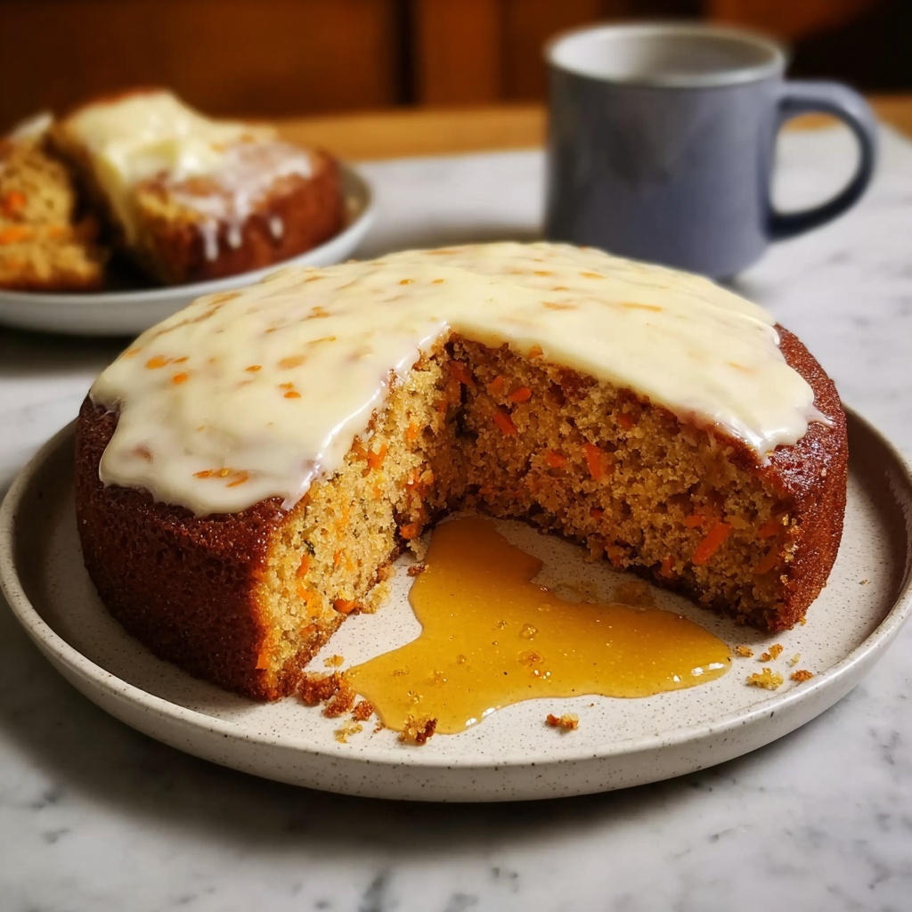 Apricot Almond Carrot Cake with Rose Cream Recipe - Recipe Image