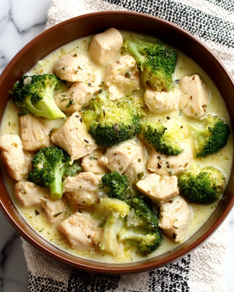 Chicken with Broccoli in a Creamy Cheesy Sauce Recipe - Recipe Image