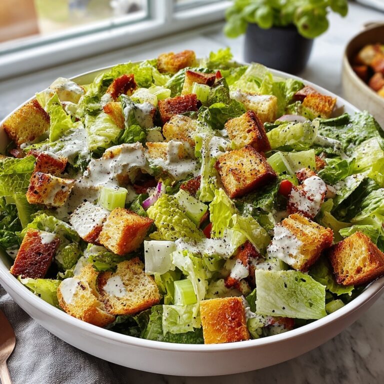 Caesar Salad with Homemade Dressing Recipe