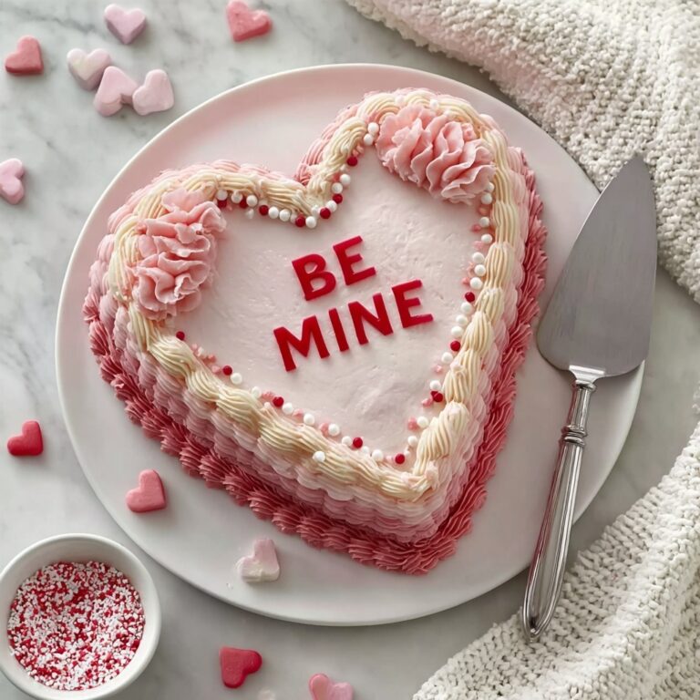 Pink Velvet Heart Cake with Cream Cheese Frosting Recipe