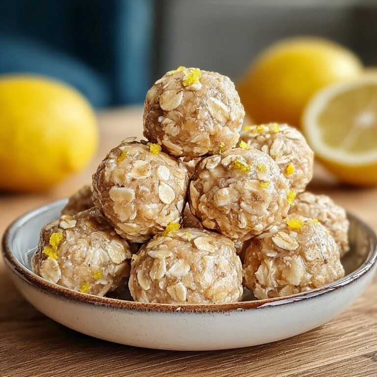 Zesty Lemon Oatmeal Bites (No-Bake & Irresistible) Recipe