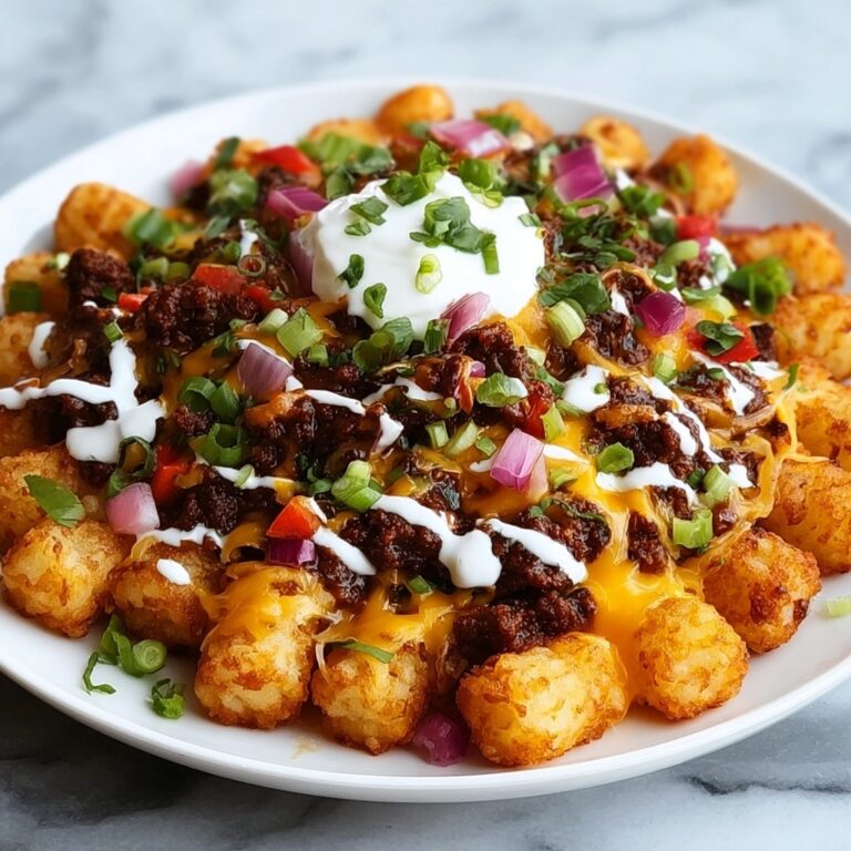 Loaded Cowboy BBQ Tater Tot Nachos Recipe