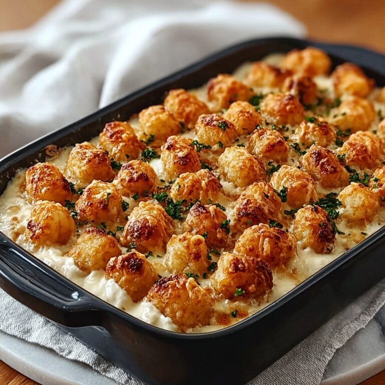 Chicken Alfredo Tater Tot Casserole Recipe