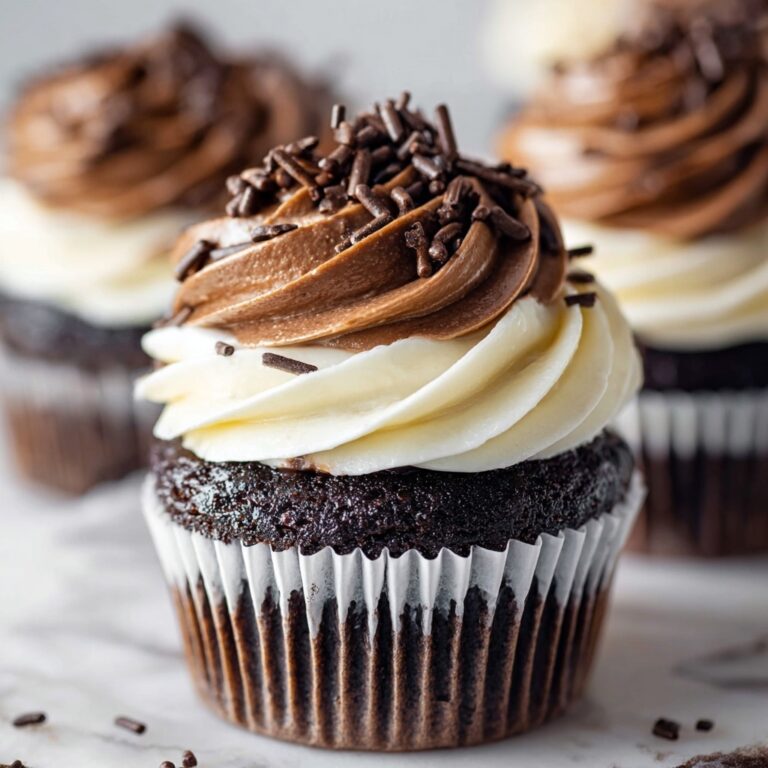 Marble Black and White Cupcakes Recipe