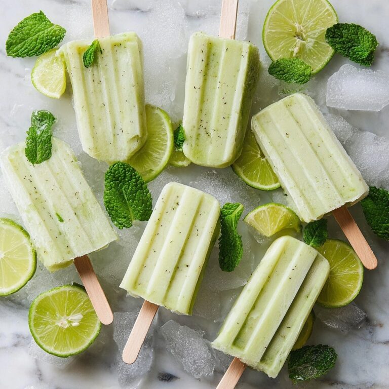 Lime Mint Avocado Coconut Popsicles Recipe