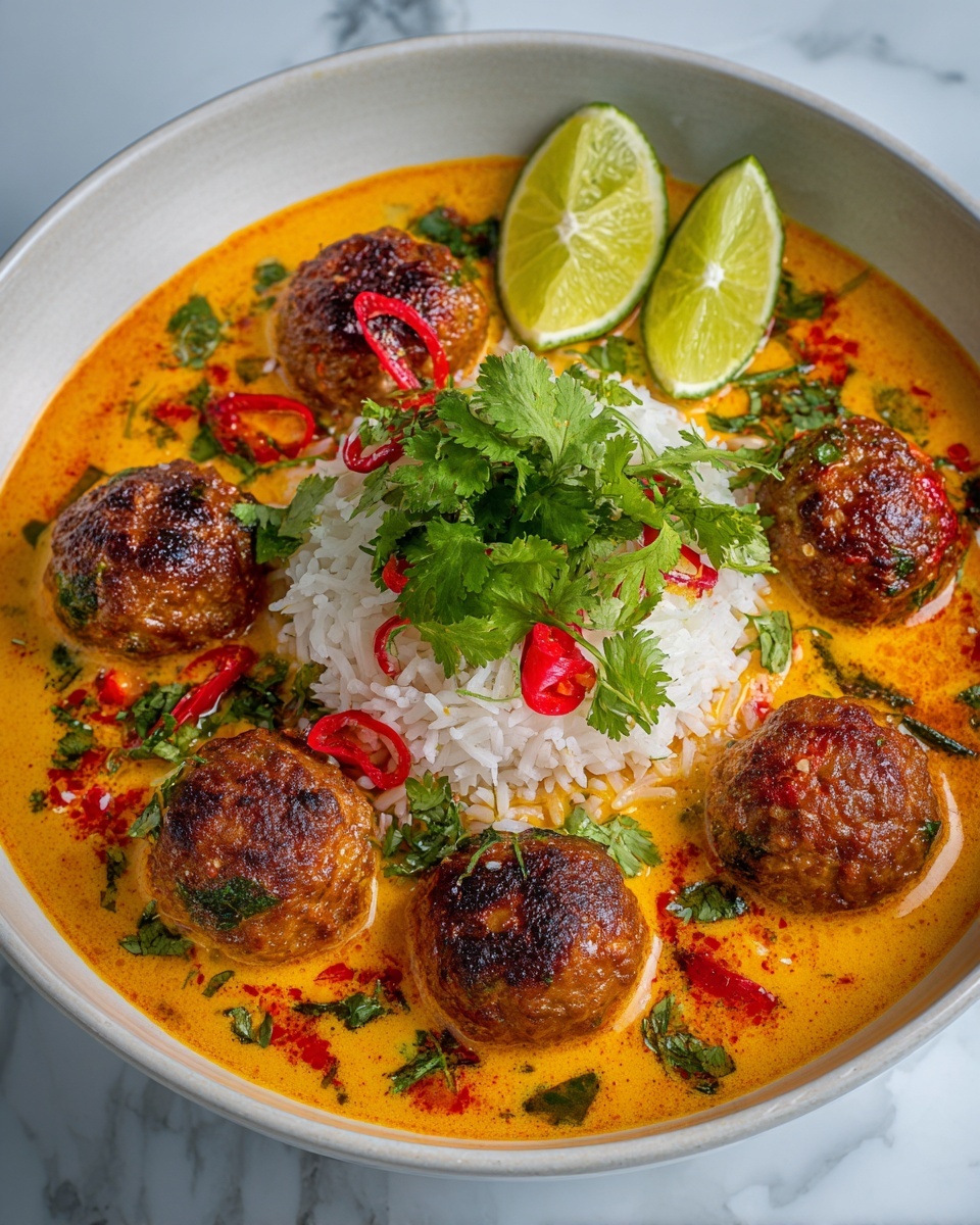 Thai Coconut Curry Meatballs Recipe - Recipe Image