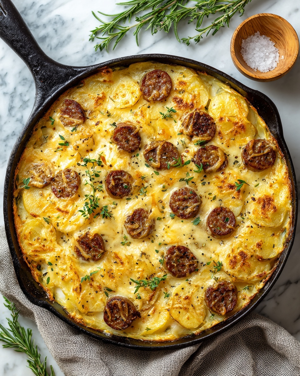 Cheesy Ranch Potatoes and Smoked Sausage Recipe - Recipe Image
