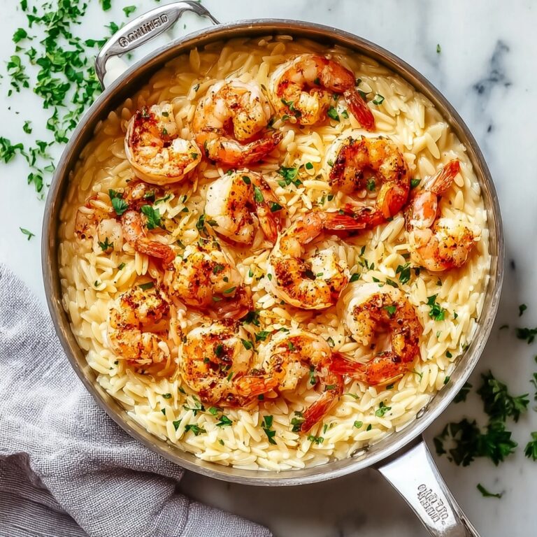 Garlic Butter Shrimp Scampi with Orzo Recipe