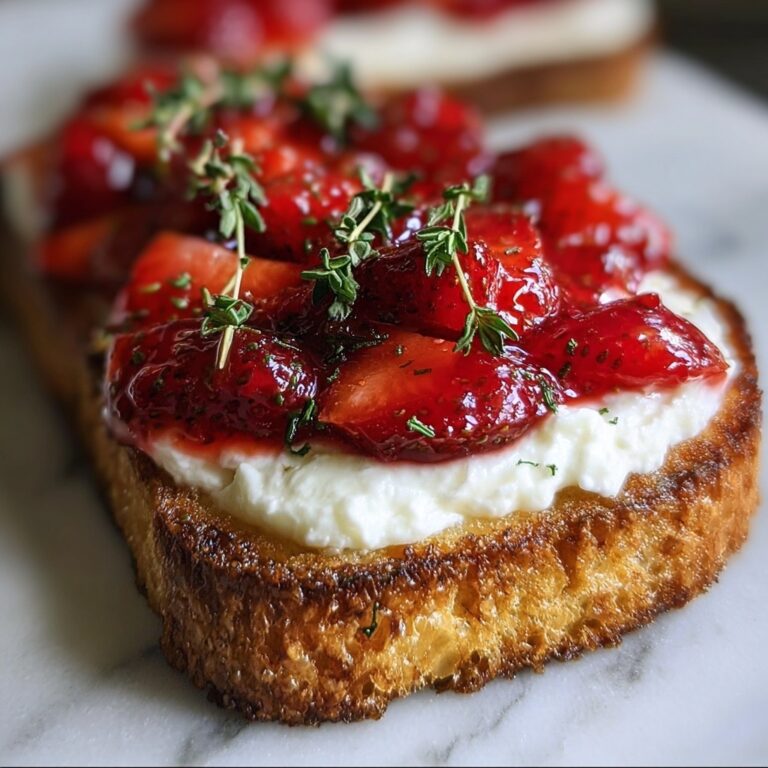 Roasted Strawberry Whipped Ricotta Toast Recipe