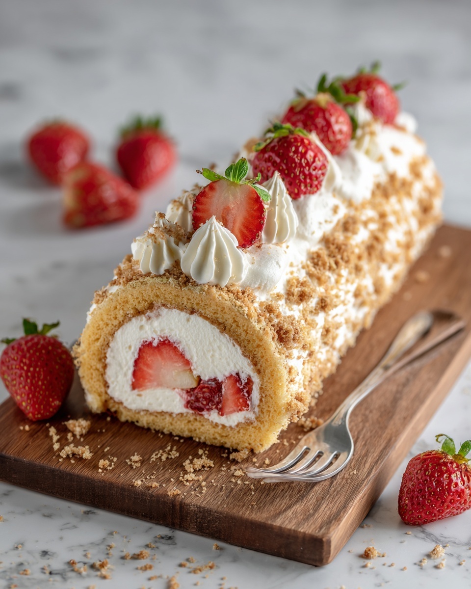 Strawberry Shortcake Cheesecake Rolls Recipe - Recipe Image