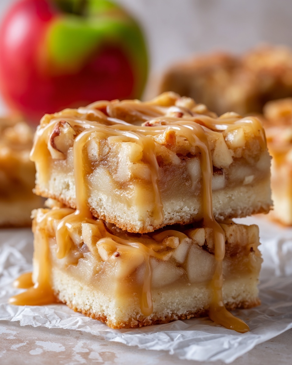 Maple Glazed Apple Blondies Recipe - Recipe Image