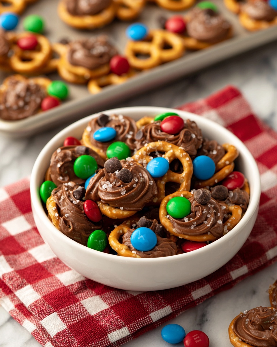 Rolo Pretzels with M&M Candies Recipe - Recipe Image