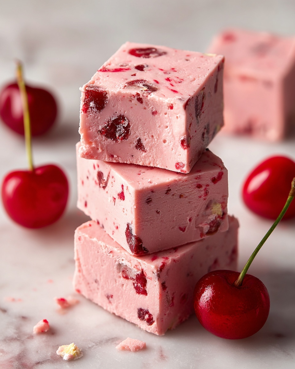 No-Bake Cherry Fudge Recipe - Recipe Image