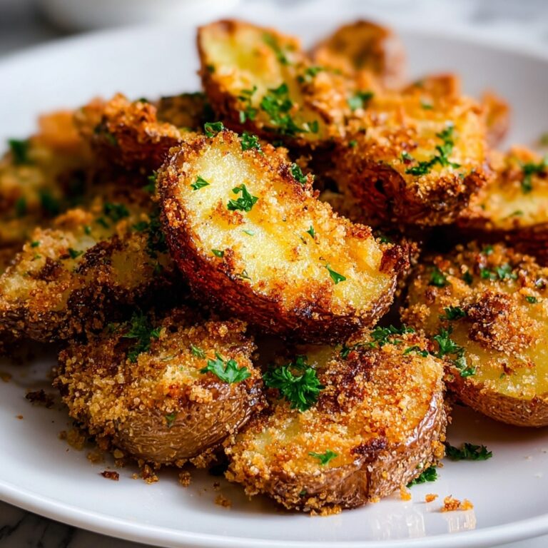 Crispy Garlic Parmesan Crusted Potatoes Recipe