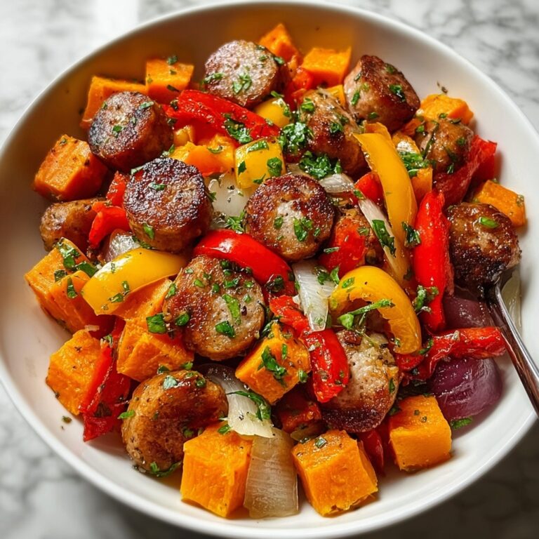 Sausage and Sweet Potatoes with Honey Garlic Sauce Recipe