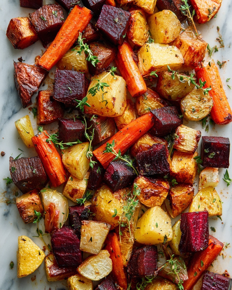 Roasted Root Vegetables with Herbs and Balsamic Glaze Recipe - Recipe Image