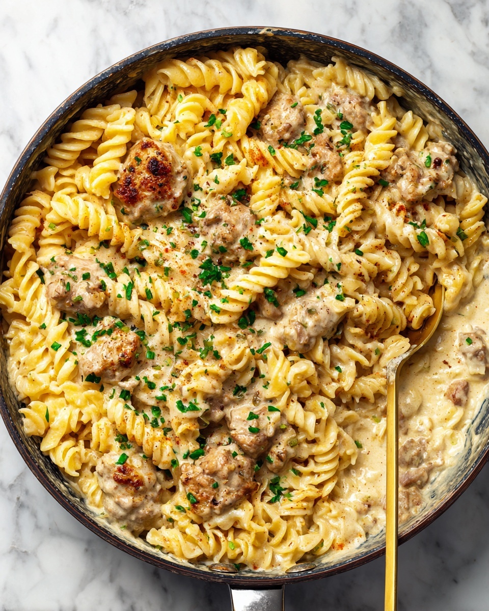 Creamy Ground Beef Pasta Recipe - Recipe Image