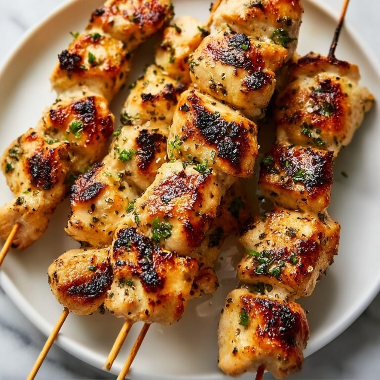 Garlic Parmesan Chicken Kebabs Recipe