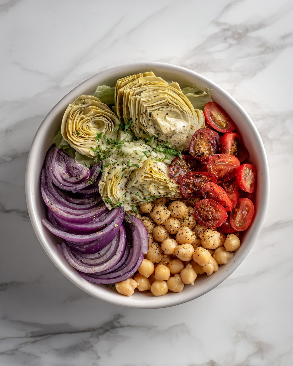 Tuscan Artichoke Tomato Salad Recipe - Recipe Image