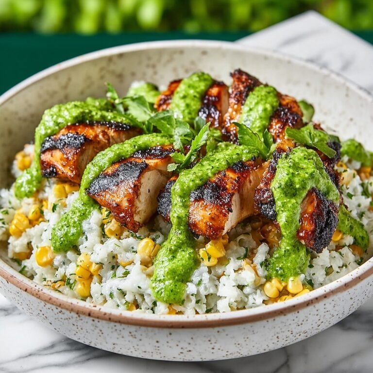 Keto Peruvian Chicken and Cauliflower Rice with Green Sauce Recipe
