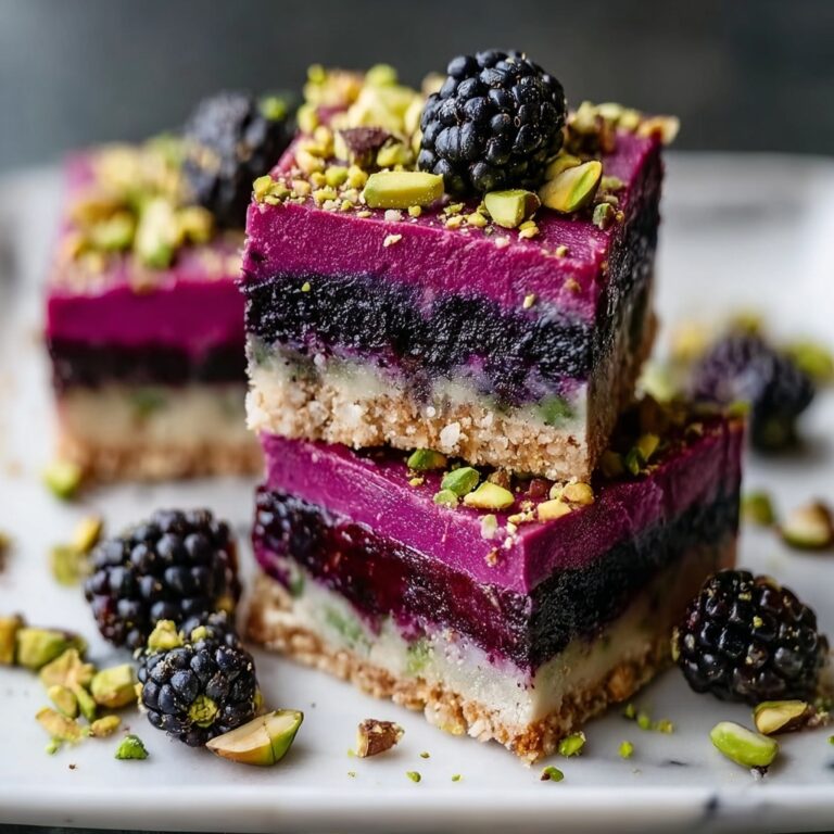 Easy Keto Blackberry Pistachio Dessert Bars Recipe