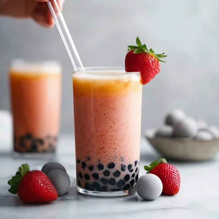 Boba Tea Smoothie with Cream Cheese Foam Recipe