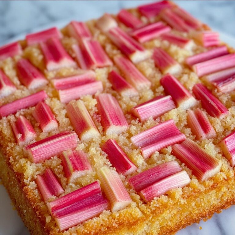 Rhubarb Cornmeal Cake Recipe