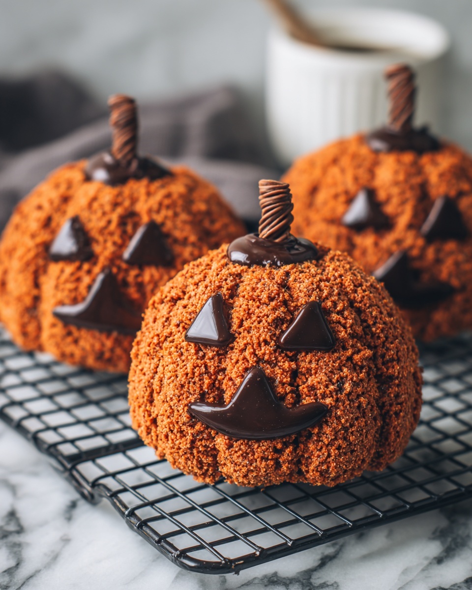 Milk Chocolate Stuffed Jack-O'-Lantern Cookies Recipe - Recipe Image