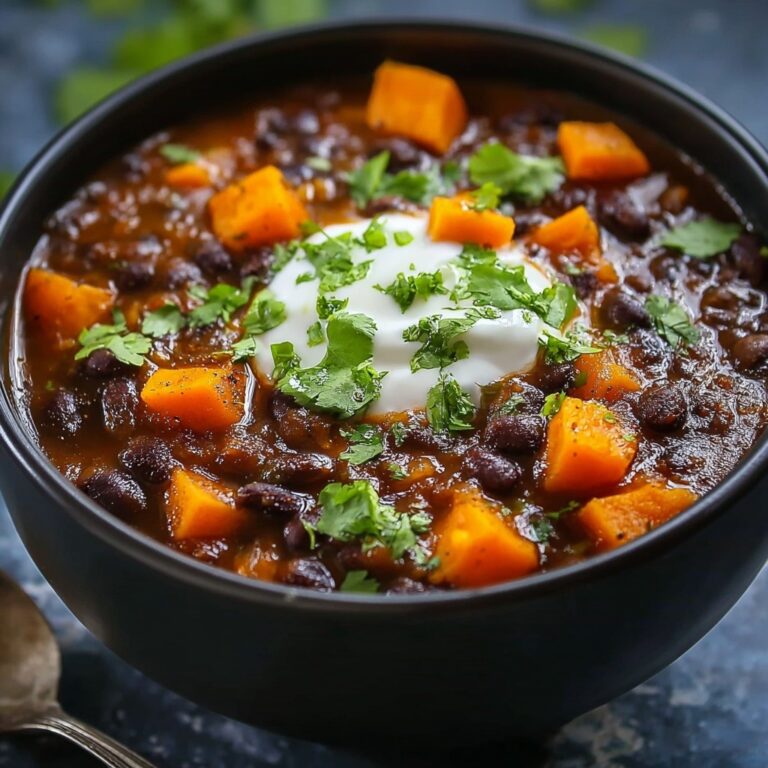 Slow Cooker Sweet Potato Black Bean Chili Recipe