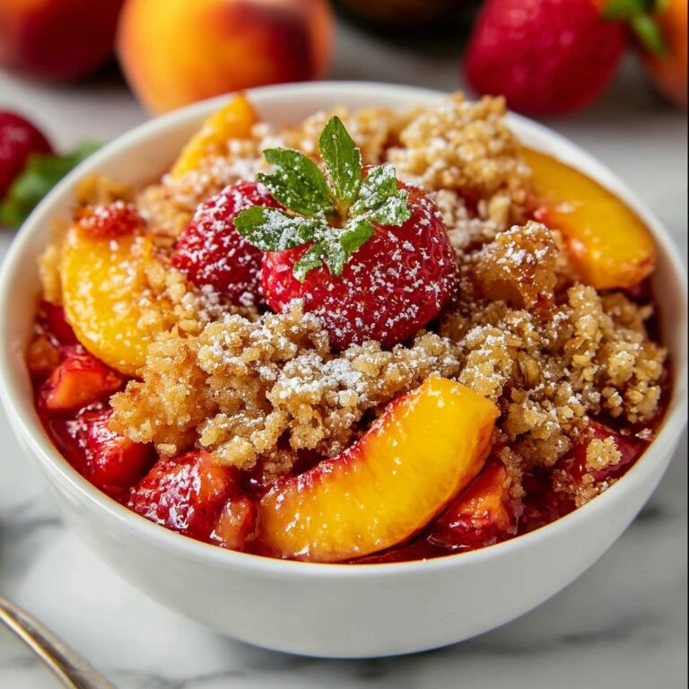Strawberry Peach Crisp Dessert Recipe
