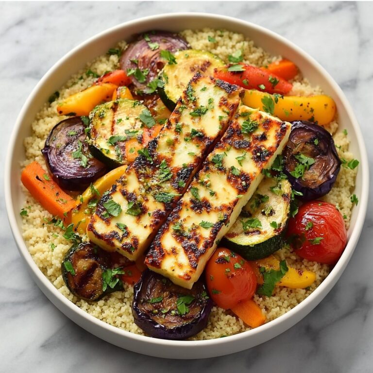 Griddled Vegetables and Halloumi with Couscous Recipe