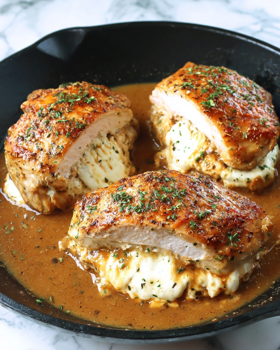 Maple Mustard Glazed Chicken Breast Stuffed with Brie & Apple Recipe - Recipe Image