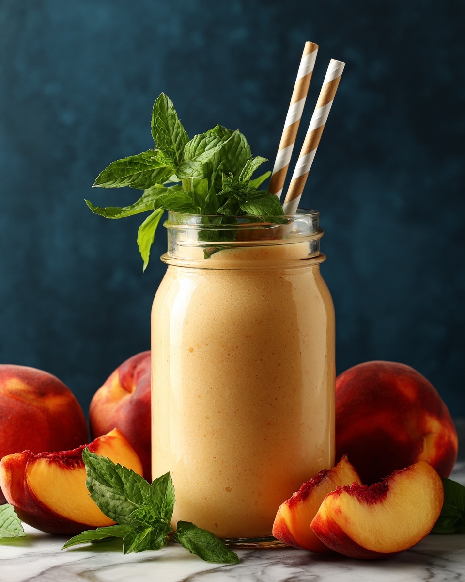 Peach Milkshake Recipe - Recipe Image