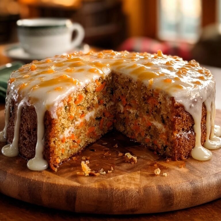 Sticky Maple Carrot Cake with Cinnamon Drizzle Recipe