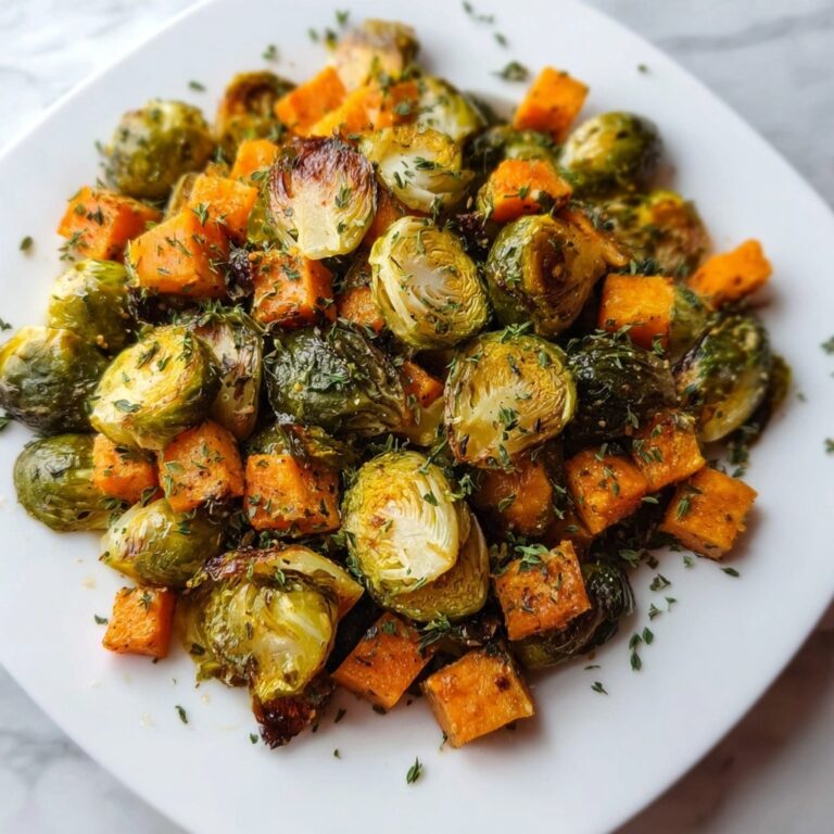 Roasted Brussels Sprouts and Sweet Potato Hash Recipe