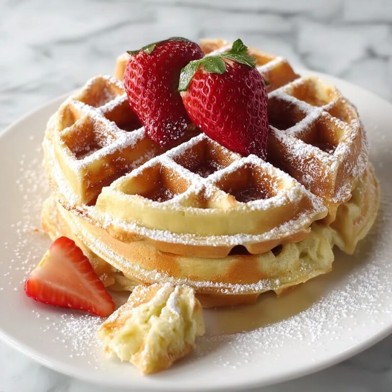 Crispy Tofu Waffles with Arugula Pesto and Tomato Slices Recipe