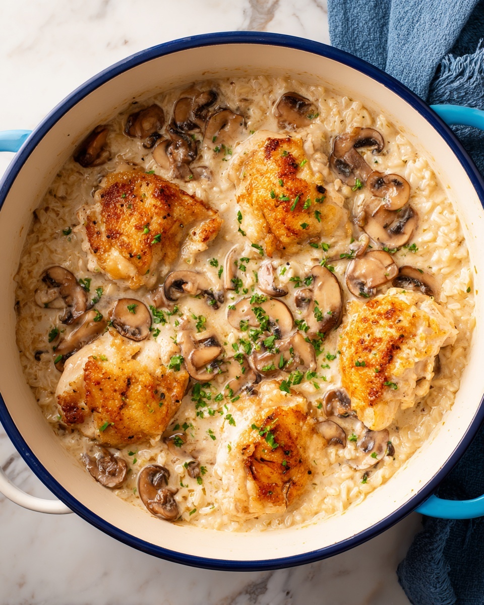 Chicken and Rice with Mushrooms Recipe - Recipe Image
