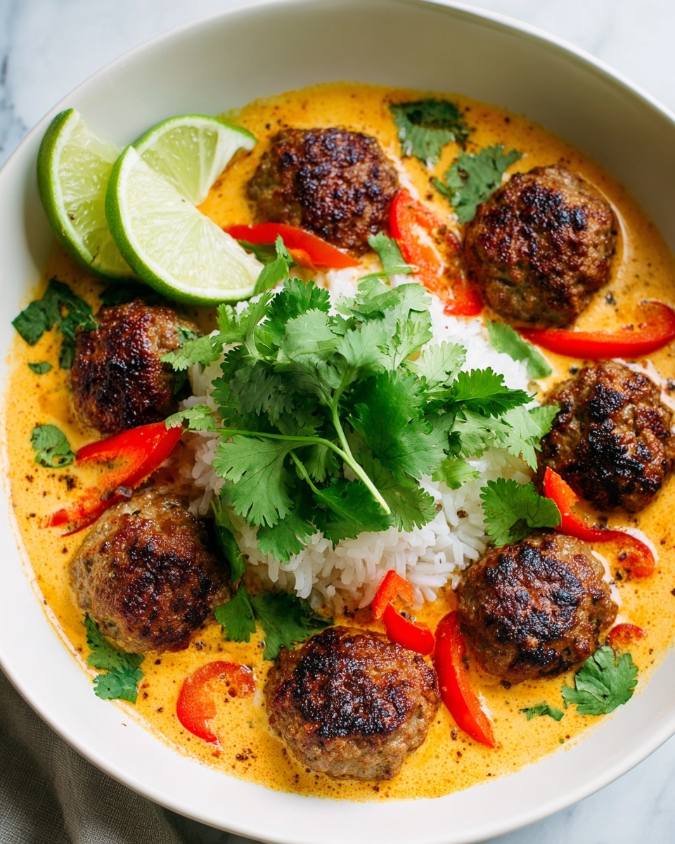 Thai Coconut Curry Meatballs Recipe - Recipe Image